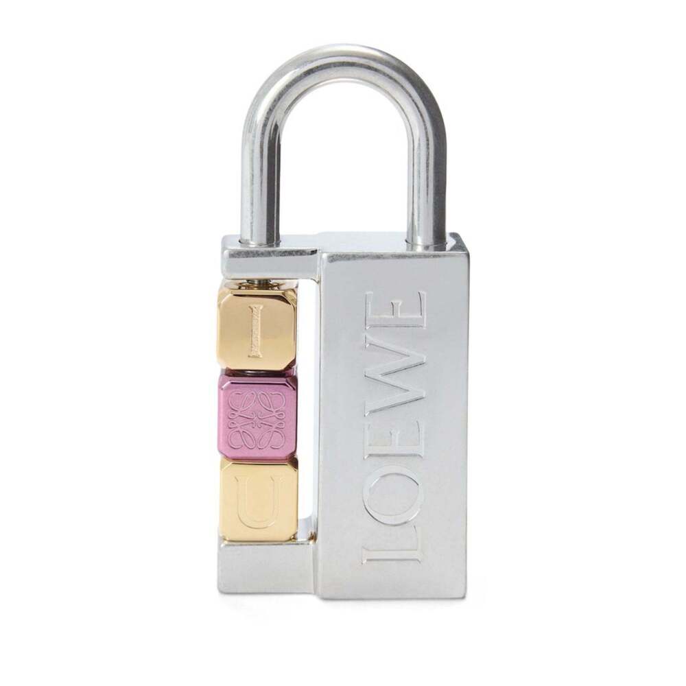 Loewe - Padlock Anagram Bag Charm Silver
